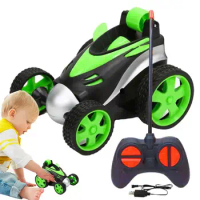 Stunt Remote Control Car 360 Turn Over Rotating RC Cars Electric Race Stunt Toy With All Terrain Tires Toy Car For Kids