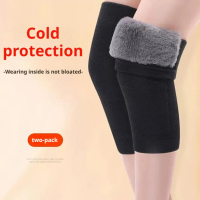 Winter Thermal Knee Pads Protective Gear Imitation Rabbit Fur Thermal Knee Sleeves Fever Thermal Win