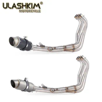 Motorcycle Full System Exhaust Muffler Escape Middle Link Pipe Slip On For Yamaha MT09 FZ09 MT-09 FZ-09 MT FZ 09 2014-2018
