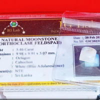 Lostune Batu Natural Biduri Bulan Moonstone + Memo