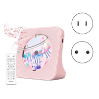 Portable Bluetooth 5.0 CD Player Hifi Sound Speaker Rechargeable CD Music Player With Remote Control For Home US Plug