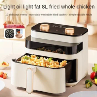 New Air Fryer Oven 220V Home Smart Multi-functional Visual 8L Large Capacity Electric French Fries Smart Kitchen Appliances