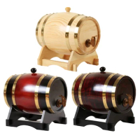 3L/1.5L Oak Wine Barrel Keg Storage Dispenser For Beer Wine Whiskey Home Decor Hotel Vintage Wooden Wine Barrel coffee barrels