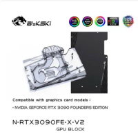 Bykski N-RTX3090FE-X-V2 PC water cooling GPU cooler video Graphics Card Water Block for NVIDIA Geforce RTX3090 Founder Edition