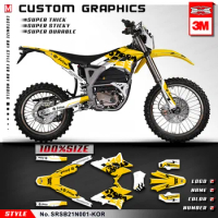 KUNGFU GRAPHICS Quality Stickers Dirt eBike Wrap Kit Deco Vinyl for Sur-Ron Storm Bee, Surron Yellow