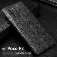 For Poco F3 Case For Xiaomi Poco F3 F 3 Capas Soft Coque Shockproof Armor Back Bumper TPU Leather For Fundas Poco F3 Cover 6.67"
