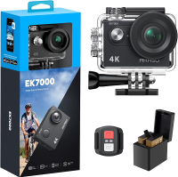 กล้องแอคชั่น AKASO EK7000 4K30FPS 20MP WiFi พร้อม EIS Ultra HD กันน้ำลึก 131 ฟุต กล้องใต้น้ำ ควบคุมร