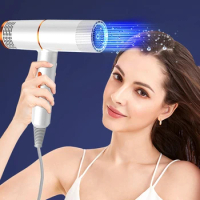 Electric Hair Dryer Strong Wind Salon Dryer Hot Air Cold Air Wind Negative Ionic Hammer Blower Dry Professional Hair Dryer