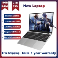 Business-Laptop Windows 10 11 Pro RAM 16GB DDR 128/256/512GB 1TB SSD 15.6Inch Cheap Portable Intel Laptop With Fingerprint