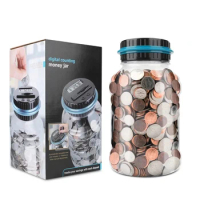 1pc-USD, EUR, GBP, Malaysia Coin Bucket, Large Capacity Storage Tank Count Plus or Minus 1.8L