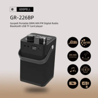 Newest Gospell Gr-226bp DRM Am/FM/Lw/Sw World Band Tuner Receiver