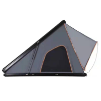 Camping Aluminum 4 Person Roof Top Tent Car Rooftop Tent Triangle Clamshell Hard Shell Top Roof Tent