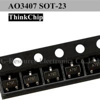 (50pcs) AO3407 A79T SOT-23 3407 30V P-Channel SMD Mosfet Transistor