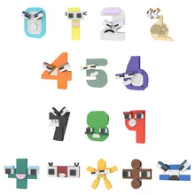 BZB MOC Lore Alphabet Cartoon Animal 0-9 Number Building Block Set 26  Letter A-Z Alphabet Lore CAB brick For Kids best Gifts
