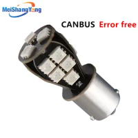 1156 BAU15S 18 SMD Amber Yellow CANBUS OBC Error Free py21w LED car Bulbs Lamp Turn Signal Lights Car Light Source 12V