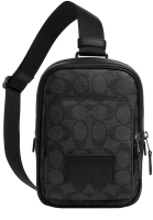 Coach Coach Track Pack Bag 14 In Signature Canvas In Charcoal/Black CL412