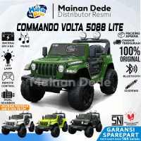 Mainan Mobil Aki Anak Jeep Commando SHP Volta 5088 - hijau lite, DUS BAWAAN