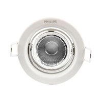 โคมดาวน์ไลท์ฮาโลเจนหน้ากลม 3.5 นิ้ว LED 7W Warm White PHILIPS รุ่น 59776 Pomeron 7W/27K สีขาว