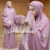 [P R O M O]KATUN RAYON PREMIUM | Mukena dewasa Natasha | Mukena dewasa Melati Berkualitas XL purple