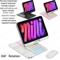 For iPad Magic Keyboard Rainbow Backlit Touchpad for Funda iPad Mini 6 Case 2021 for iPad Mini 6 Keyboard Mini 6th Gen 8.3 inch