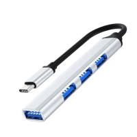 【LineQ】Type-C/USB3.0 HUB鋁合金集線器/4埠(擴充轉接)