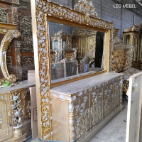 Meja Konsul Hias Mewah, Leo Mebel jepara Kayu Jati