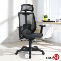【LOGIS】霍爾透氣全網坐墊電腦椅(辦公椅 透氣椅)