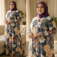 Gamis Jumbo Wanita Ld 140 Big Size Mewah Terbaru 2026