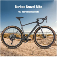 Cheap Carbon Gravel Bike Hydraulic Disc Brake 12 24 Speed off-Road Bicycle 700*40C With inner cables Carbon Handlebar Bikes