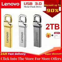 Lenovo Metal 2TB USB Disk Flash Drive USB 3.0การถ่ายโอนไฟล์ความเร็วสูงกันน้ำ1TB 128GB Memoria Usb Flash Disk สำหรับ PC