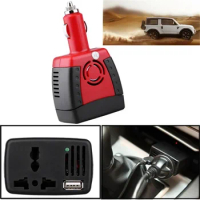 Banggood 150W 12V To AC 220V 110V Car Power Inverter Multifunctional Car 0.5A or 2.1A USB Charger Auto Voltage Converter Adapter