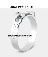Per pcs Clamp Range T bolt Stainless 17 - 19 mm Pengikat Pipa Selang