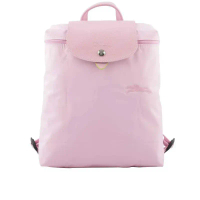 【LONGCHAMP】LE PLIAGE GREEN再生帆布折疊後背包(粉色)
