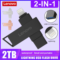 Lenovo USB Flash Drive หมุนได้3 IN 1 USB 3.0 Lightning TYPE-C อินเทอร์เฟซไดรฟ์ปากกา2TB Usb Memory Cle Usb สำหรับ PC Ps4 Ps5