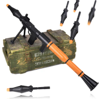 Tactical Grenade Model Plastic Bazooka RPG-7 Grenade Rocket Launcher Cosplay Props, Video Shooting P