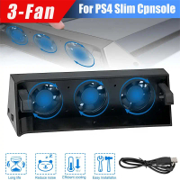 Penyejuk untuk Sony PS4, Aksesori Konsol Kipas, Tapak Penyejuk, Kawalan Pemasangan Permainan Video,