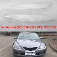 1Pair For Mazda 6 2003 2004 2005 2006 2007 2008 Car Headlight Headlamp Plastic Clear Shell Lamp Cover Replacement Lens Cover