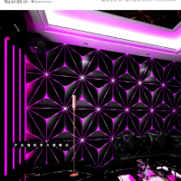 wallpaper stiker dinding motif Kristal Ungu 3D Kertas Pvc
