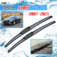 For Toyota Camry 2007~2021 XV40 XV50 XV70 40 50 70 Car Accessories Front Windscreen Wiper Blade Brushes Cutter U type J Hook