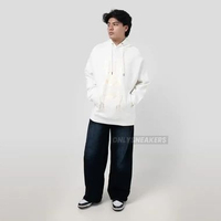 LIFEWORK KOREA PATENT GOLD BIG RADOG HOODIE WHITE XS