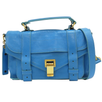 【二手名牌BRAND OFF】Proenza Schouler PS1 【再降價】藍色 牛皮 Tiny 肩背包