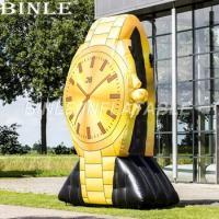Custom made oxford giant inflatable golden watch inflatable watch model advertising replica for sale