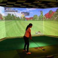 300*200CM Golf Ball Training Simulator Impact Display Projection Screen Indoor White Cloth Practice Projection Screens