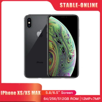 Apple iPhone XS 5.8"/XS MAX 6.5“” RAM 4GB ROM 64GB/256GB/512GB Smartphone Hexa Core IOS A12 Bionic LTE 4G Unlocked Used Phone