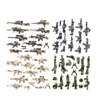 Military Soldier Weapons Building Blocks Camouflage Printing Rifle Sniper Gun Accessories Special Force Army Parts Swat Toys Kid