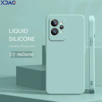 Original Liquid Silicone Phone Case Cover for OPPO Realme GT2 GT 2 Pro 2Pro Explorer Master GT2Pro 5G Solid Pure Color Gel Funda