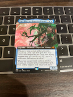 Mtg neon dynasty kamigawa extended art jin gitaxias, progress tyrant