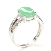 【雅紅珠寶】天然綠翡翠戒指-#11-雍容雅步