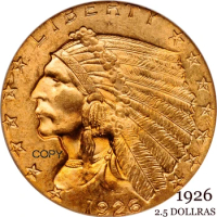United States Of America 1926 2.5 2½ Dollars USA Liberty Eagle US Gold Replica Coin Brass Metal Copy Coins