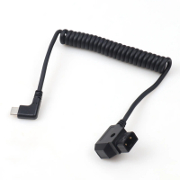 D-Tap Manufacturer Direct Supply D-Tap Male To Type C Right Angle Spring Cable Camera Monitor Power 